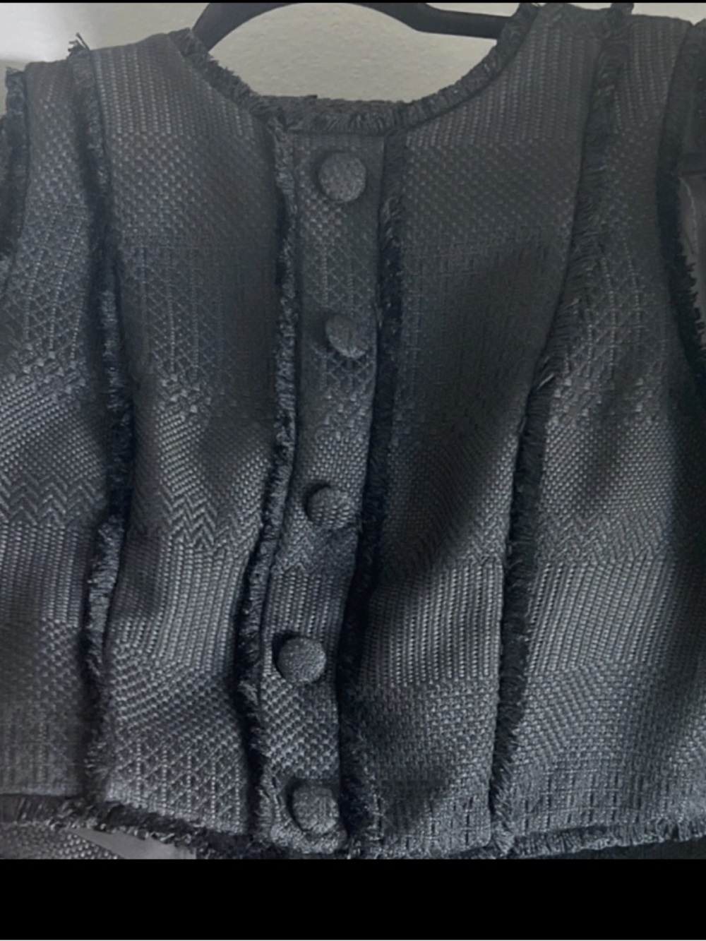 ANTONIO MELANI Black Textured Sleeveless Vest Top